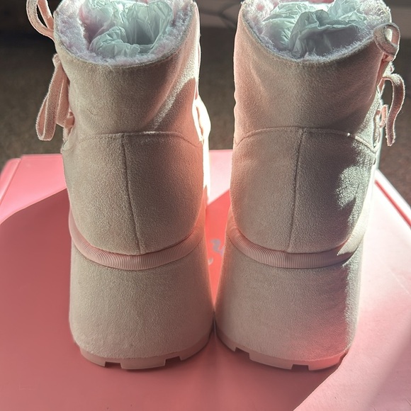 Sugar Thrillz pink fuzzy ankle booties 8 - Picture 8 of 10
